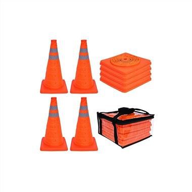 Lot de 4 cônes de signalisation pliables