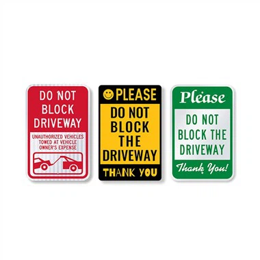 Ne pas bloquer le panneau de signalisation de l'allée