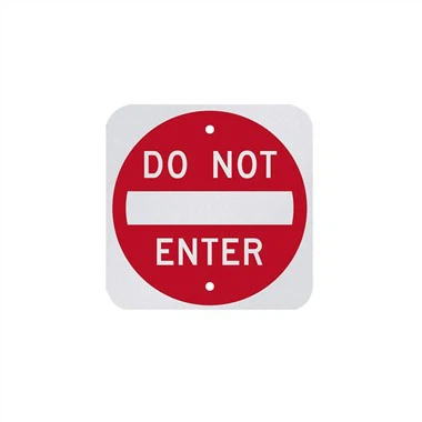 Aucun signe en aluminium d'entrée